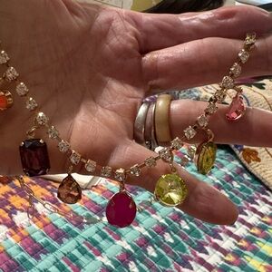 Party Necklace in Electrics Multicolor Gemstone Necklace